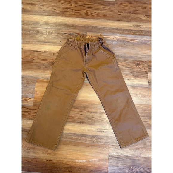 Carhartt Other - Carhartt Kids Brown Duck Canvas Work Pants Size 8 Adjustable Waist